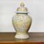 Yellow Chinoiserie Porcelain Jar, 7x12