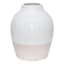 White & Cream Ceramic Vase, 11"