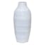 White & Light Blue Ceramic Vase, 18.5"