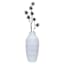 White & Light Blue Ceramic Vase, 18.5"
