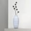 White & Light Blue Ceramic Vase, 18.5"