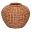 Short Natural Rattan Decorative Vase, 13.6x10.8