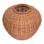 Short Natural Rattan Decorative Vase, 13.6x10.8