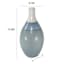 Blue Aqua Reactive Ceramic Vase, 8x13