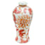 Coral Chinoiserie Porcelain Vase, 8"