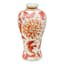 Coral Chinoiserie Porcelain Vase, 8"