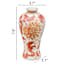 Coral Chinoiserie Porcelain Vase, 8"