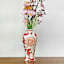 Coral Chinoiserie Porcelain Vase, 8"