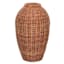 Tall Natural Rattan Decorative Vase, 10.6x17