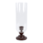Brown Resin & Glass Taper Candle Holder, 12"