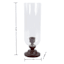 Brown Resin & Glass Taper Candle Holder, 12"