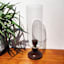 Brown Resin & Glass Taper Candle Holder, 12"
