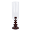 Brown Resin & Glass Taper Candle Holder, 14.5"