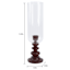 Brown Resin & Glass Taper Candle Holder, 14.5"