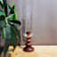 Brown Resin & Glass Taper Candle Holder, 14.5"
