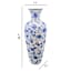 White & Blue Chinoiserie Porcelain Vase, 28"