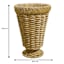 Natural Water Hyacinth Pedestal Vase, 17"