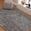 (D628) Silky Shag Grey Area Rug, 5x7