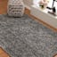 (D628) Silky Shag Grey Area Rug, 8x10