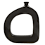 Crosby St. Riley Black Modern Open Ceramic Vase, 9.5"