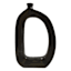 Crosby St. Riley Black Modern Open Ceramic Vase, 12"