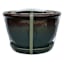 Set of 3 Green Bella Outdoor Planter with Saucer