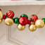 Classic Christmas Red, Green & Gold Shatterproof Garland, 72"