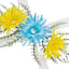 Patriotic Memorial Floral Cross Stake, 24"