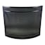 Black Curved Fireplace Screen, 33"