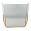 Tempered Glass Fire Screen with Gold Frame, 30"