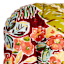 Tropical Cherry Outdoor Wicker Seat Cushion