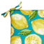 Teal & Lemon Outdoor Square Seat Cushion