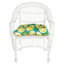 Teal & Lemon Outdoor Wicker Seat Cushion