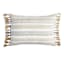 Honeybloom Metallic Stripe Woven With Tassels Lumbar Outdoor Throw Pillow, 14x20