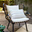Honeybloom Metallic Stripe Woven With Tassels Lumbar Outdoor Throw Pillow, 14x20