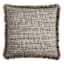 Found & Fable Light Grey Solid Woven with Fringe Outdoor Throw Pillow, 18"