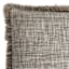 Found & Fable Light Grey Solid Woven with Fringe Outdoor Throw Pillow, 18"