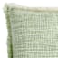 Providence Light Green Solid Woven with Fringe Outdoor Throw Pillow, 18"