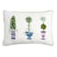 Providence Potted Shrubs Woven Lumbar Outdoor Throw Pillow, 14x20