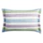 Purple & Green Stripe Woven Lumbar Outdoor Throw Pillow, 14x20