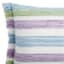 Purple & Green Stripe Woven Lumbar Outdoor Throw Pillow, 14x20