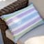 Purple & Green Stripe Woven Lumbar Outdoor Throw Pillow, 14x20