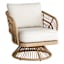 Paloma Swivel Patio Armchair Taupe Wicker with Sand Cushions