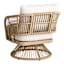 Paloma Swivel Patio Armchair Taupe Wicker with Sand Cushions