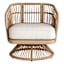 Paloma Swivel Patio Armchair Taupe Wicker with Sand Cushions