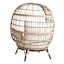 Paloma Taupe Wicker with Sand Cushions Oversized Patio Egg Chair