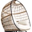 Paloma Taupe Wicker with Sand Cushions Oversized Patio Egg Chair