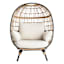Paloma Taupe Wicker with Sand Cushions Oversized Patio Egg Chair