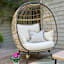 Paloma Taupe Wicker with Sand Cushions Oversized Patio Egg Chair