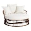 Found & Fable Puebla Day Bed Natural Wicker with Natural Canvas Cushions 2-Piece Set
